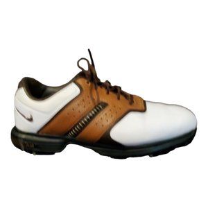 Nike Air Tour Saddle II Golf Shoe Men's 7.5 White/Brown